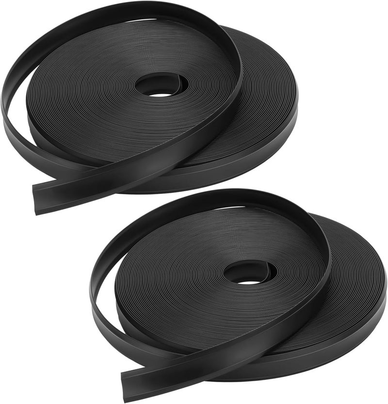 Datanly 2 Rolls 1" RV Trim Molding Insert Total 200 ft Black Vinyl Trim Insert Screw Cover Waterproof Vinyl Corner Molding for RV Boat Camper Travel Trailer - Image 1